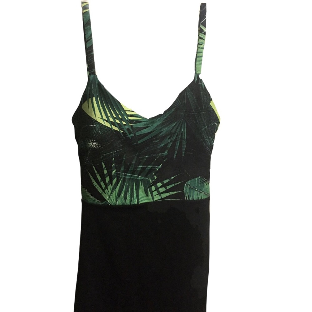 Fabletics Green Tropical Backless Dress